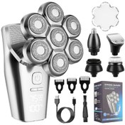 Resim Springsun Erkek Elektrikli Tıraş Makinesi 7d Burun Kılı Trimmer Ipx7 Su Geçirmez Usb Hızlı Şarj Lcd Ekranlı 