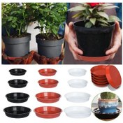 Resim İnç Kırmızı-3 Adet 4/6/7/8/10 İnç Plastik Yuvarlak Bitki Tabağı Damlama Tepsileri Taban Tabakları Dayanıklı Kapalı Açık Ev Bahçe Saksı Malzemeleri 