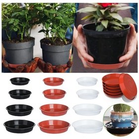 Resim İnç Kırmızı-3 Adet 4/6/7/8/10 İnç Plastik Yuvarlak Bitki Tabağı Damlama Tepsileri Taban Tabakları Dayanıklı Kapalı Açık Ev Bahçe Saksı Malzemeleri 