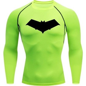 Resim Snapbuyerkekler İçin Sıkıştırma Koşu Tişörtü - Çabuk Kuruyan Mma Spor Rashguard Jersey Teenane Nane 