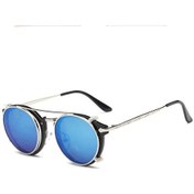 Resim Splovretro Steampunk Çift Katmanlı Çıkarılabilir Lensli Güneş Gözlüğü - Erkek Kadıngriother51 Beyaz 