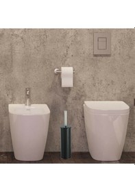 Resim Sas Tuvalet Wc Fırçası Klozet Fırçası Paslanmaz Siyah 