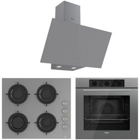 Resim Ferre Soft Line Basic QBL62CPR - CS208 - D079 Gri Ankastre Set 