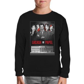 Resim La Casa De Papel - Team Siyah Çocuk Sweatshirt 