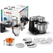 Resim Bosch Siyah Premium Hamur Yoğurma Kıyma Çekme ve Blender Aparatlı Çok Fonksiyonlu Mutfak Robotu 50 Hz / 6 