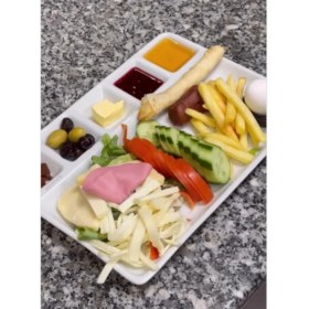 Resim Abnturk Kırılmayan Kahvaltı Sunum Tabağı 33 X 26 Cm Kahvaltılık 6 Bölme Sağlıklı Malzeme Tabldot Tepsisi 