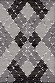 Resim Viva Home Geometrik Kesme Özel Ölçü Rulo Yolluk Kaymaz Taban Mutfak Hol Antre Halısı Vh005, Gri, 80 X 380 