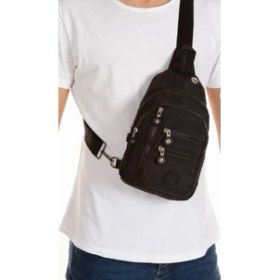 Resim Unisex Su Geçirmez Kulaklık USB Çıkışlı Çapraz Askılı Çanta Bel Omuz ve Göğüs Çanta Günlük Bodybag 