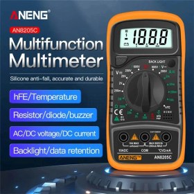 Resim Aneng AN8205C Dijital Multimetre (Sarı) 