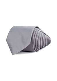 Resim Tudors Klasik Mendilli Düz Erkek Kravat - Gri (235449849) Gri 