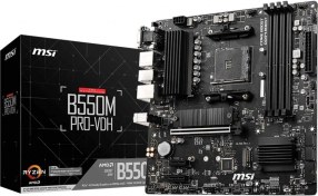 Resim Msı B550m Pro-vdh Am4 Ddr4 4400 Oc Hdmı Dp Vga M.2 Usb3.2 Matx Anakart 