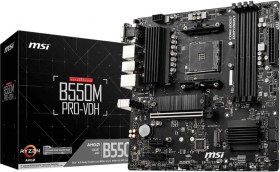 Resim Msı B550m Pro-vdh Am4 Ddr4 4400 Oc Hdmı Dp Vga M.2 Usb3.2 Matx Anakart 
