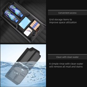 Resim Serfhyff Cybertruck 2024 Için Alt Orta Konsol Düzenleyici Tepsi (Yurt Dışından) 