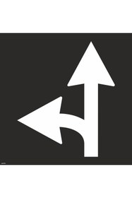 Resim isgtabelam 60x60 Cm/kompozit /Ileri Ve Sola Ok Boyama Şablonu 