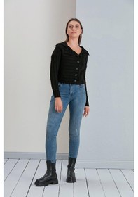 Resim Sortie Collection Kısa Boy Hırka Siyah - Siyah 