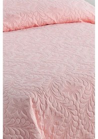 Resim Çift Kişilik Düz Renk Kapitone Yatak Örtüsü, Sade Ve Şık Görünüm 250 X 260cm Pudra 
