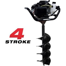 Resim Tomking EA144P Çift Helezonlu 4 Zamanlı 200 MM 4 HP Toprak Burgu Makinesi 