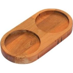 Resim Çok Fonksiyonlu Ahşap Yağlık Altı / Sunumluk / Çerezlik 2 Bölmeli 