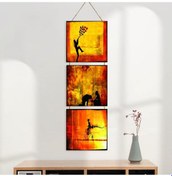 Resim Ahşap Katlanabilir 3lü Tablo - Tbl0034 