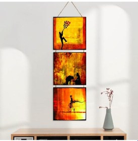 Resim Ahşap Katlanabilir 3lü Tablo - Tbl0034 