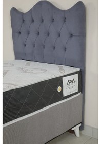 Resim Azrayatakmobilya Tek Kişilik Yatak+Baza+Kapitoneli Başlik 
