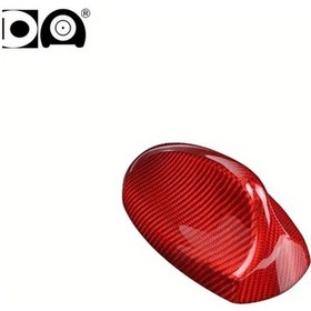 Resim Xuweiwei Kırmızı Karbon Fiber Köpekbalığı Anten Kapak Giulia Stelvio 2017-2020 Yapışkanlı Spor Görünüm 