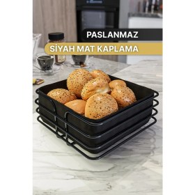 Resim Ekmeklik Ekmek Sepeti Paslanmaz Lüx Ekmek Kutusu 