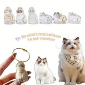 Resim 2/3/5 Adet Şeffaf Kedi Tüyü Saklama Kapsülü - Altın Taslı Kedi Şekilli Anı Kutusu, DIY Anıt Kolye için Kapalı Evcil Hayvan Tüyü Depolama, Kedi Severler ve Kayıp Duyguları İçin Hediye, Yumuşak Tasarım, Sentimental Alıcılar, Basit Sergileme, Berrak Malzeme 