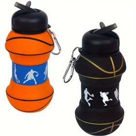 Resim Genel Markalar Basketbol Topu Tasarımlı Akordiyon Su Şişesi 