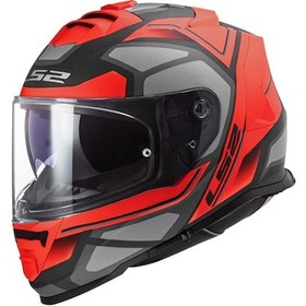 Resim Ls2 Storm Faster Kapalı Motosiklet Kaskı Mat Kırmızı - Titanyum 