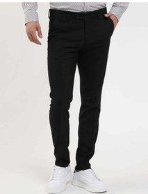 Resim Dufy Siyah Erkek Ekstra Slim Fit Melanj Desenli Klasik Pantolon - 103484-siyah Siyah 