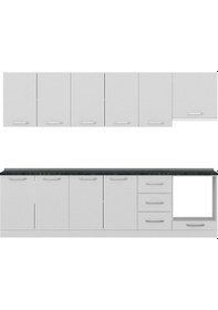 Resim Minar 285 Cm Mutfak Dolabı Beyaz 285-B8 Beyaz 