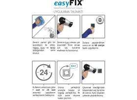 Resim Tekno-tel EASYFIX YAPIŞKANLI 2'Lİ ASKILIK KROM EF236 