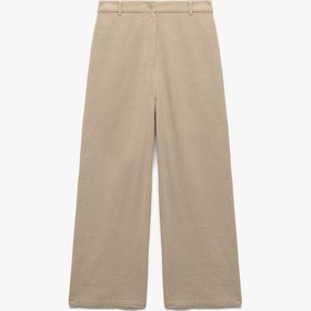 Resim Koton Rahat Kalıp Yüksek Bel Viskon Bol Paça Pantolon Vizon 5sak40151pw Vizon 