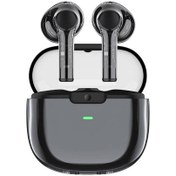Resim Recci Hi-Fi Ses Kaliteli Kulak İçi Bluetooth Kulaklık Recci REP-W50 Amber Serisi Şeffaf Tasarım v5.3 Siyah 