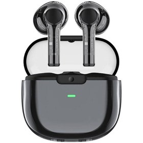 Resim Recci Hi-Fi Ses Kaliteli Kulak İçi Bluetooth Kulaklık Recci REP-W50 Amber Serisi Şeffaf Tasarım v5.3 Siyah 