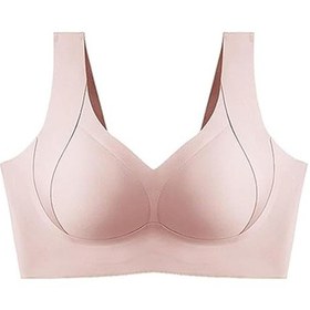 Resim Günlük Konfor Kablosuz Şekillendirici Sütyen, Balensiz Spor Açık Bordo 