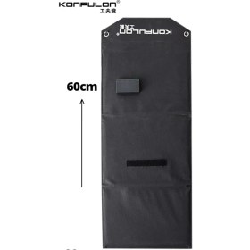 Resim Pileli Store Konfulon Sh-03 30W Hızlı Şarj Taşınabilir Güneş Enerji Paneli Şarj Istasyonu - Siyah 