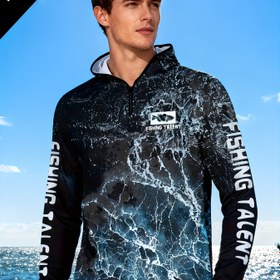 Resim TIANLENGLE Balıkçı Kapüşonlu Ceket - Hızlı Kuruyan Uzun Kollu Yüksek Kalite Gömlek, Erkek ve Kadınlar için Hafif Nefes Alabilir Balıkçılık Takımı, Tüm Mevsimler İçin Açık Hava Balıkçılığı, Av, Dalış Giysisi Lacivert/Neon Yeşil, Balıkçılık Ekipmanı, Spor Tasarım, Dayanıklı Yapı, Aktif Giyim Üstü, Avcılık Kıyafeti, Hayvan Desenli Tasarım, Yüksek Performanslı Kumaş 