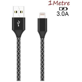 Resim Ally Apple iPhone Uyumlu 13-12 11 3.0A Hızlı Halat Usb Şarj Kablosu 1 MM 