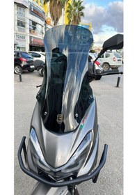 Resim Motocam Rks Newlight Pro Siperlik Ön Cam 2023 2024 Model 68cm Siyah Renkli 4mm Orta Boylu 