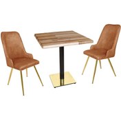 Resim Beymobilya Karanfil Gold Werzalit Kare - Çırağan Gold 2Li Masa Takımı (70X70 (520892840) 