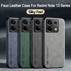 Resim 2025 Yeni Sentetik Suni Deri Mobil Kılıfı Redmi Note 13/13 Pro 4G 5G/13 Pro+ Darbe Dayanıklı Kılıfı Entegre Manyetik Araba ile 