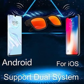 Resim Gedourain Kablosuz Bluetooth güneş gözlüğü, 2 – 3 saat şarj süresi, kadınlar için kablosuz gözlük (parlak altın) 