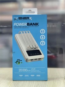 Resim Enerx Enr-p20dc 20000 Mah 2.1 Amper Dahili Kablolu Powerbank Siyah 4915 