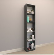 Resim Rafkestir Asya Suntalam Kitaplık ( 40 X 180 Cm ) Antrasit ( Mat ) 