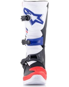 Resim Alpinestars Tech 3 Kros Motosiklet Botu Kırmızı Mavi 