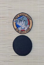 Resim İZMİR ASKERİ MALZEME Pilot Olacak Cocuk Sf De Belli Olur Nakis İslemeli Arma Patch Pec 
