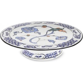 Resim Karaca x Ömür Akkor İznik Hatai Ayaklı Kek Standı 32 cm 