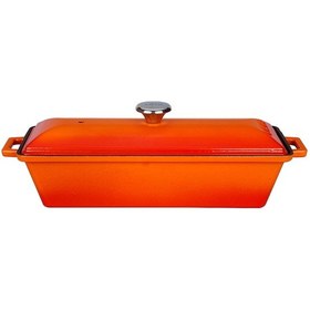 Resim Lava Döküm Ekmek Kabı / Terrine Ekmek Tenceresi Dikdörtgen Ölçü 1 